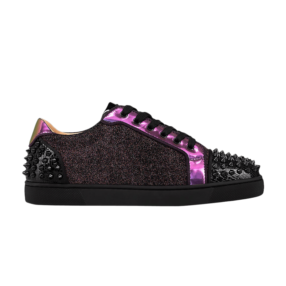 Christian Louboutin Seavaste 2 Orlato Flat 'Black Purple Glitter'