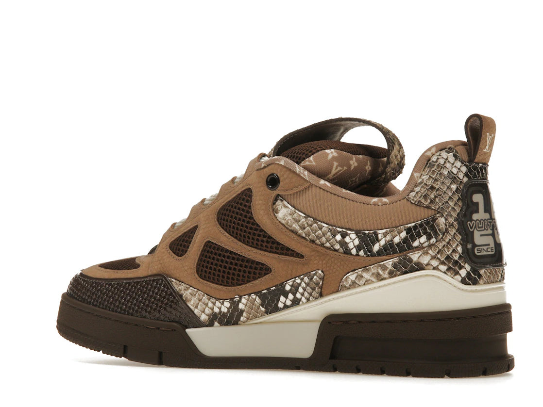 Louis Vuitton Skate Sneaker Brown Snakeskin