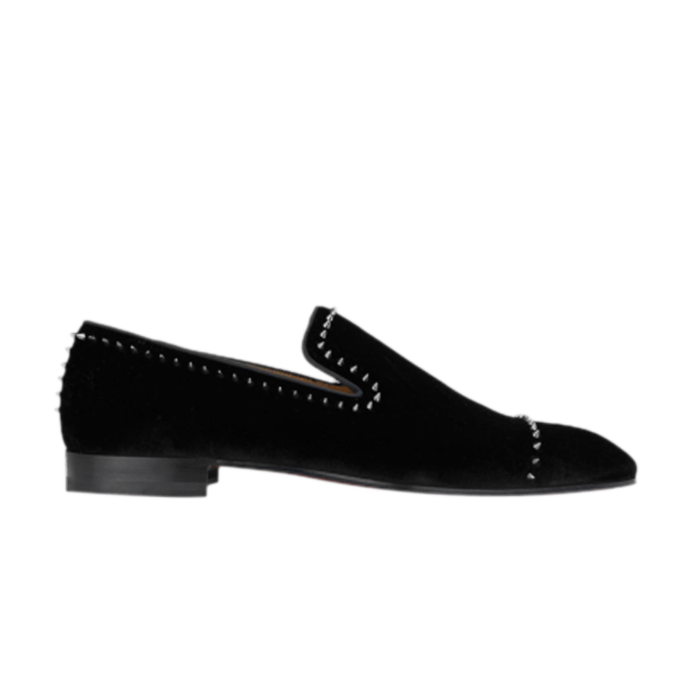 Christian Louboutin Dandeton Flat Velvet 'Black Dark Gun'