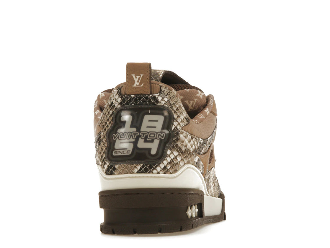 Louis Vuitton Skate Sneaker Brown Snakeskin