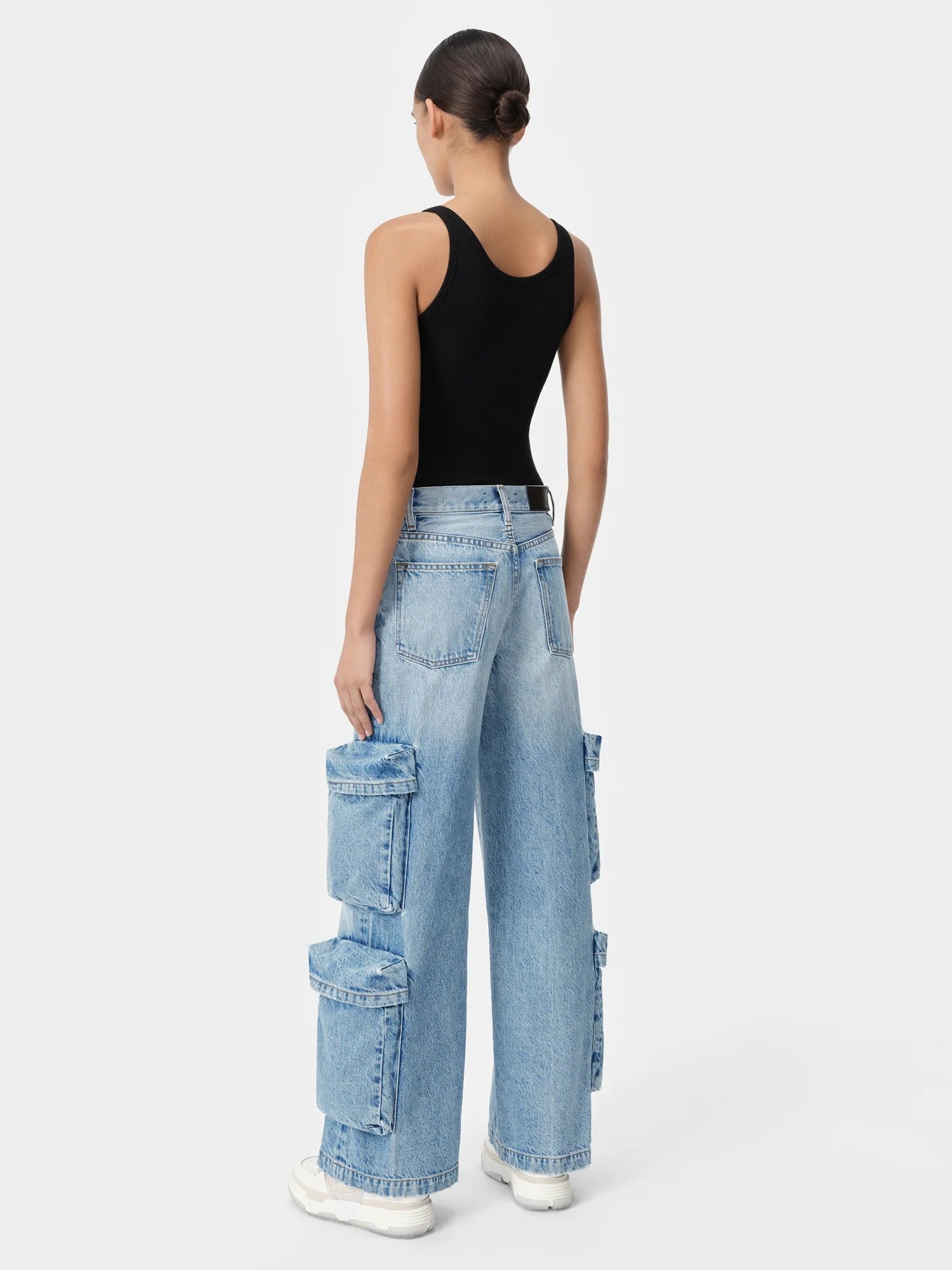 WOMEN'S BAGGY CARGO JEAN Antique Indigo