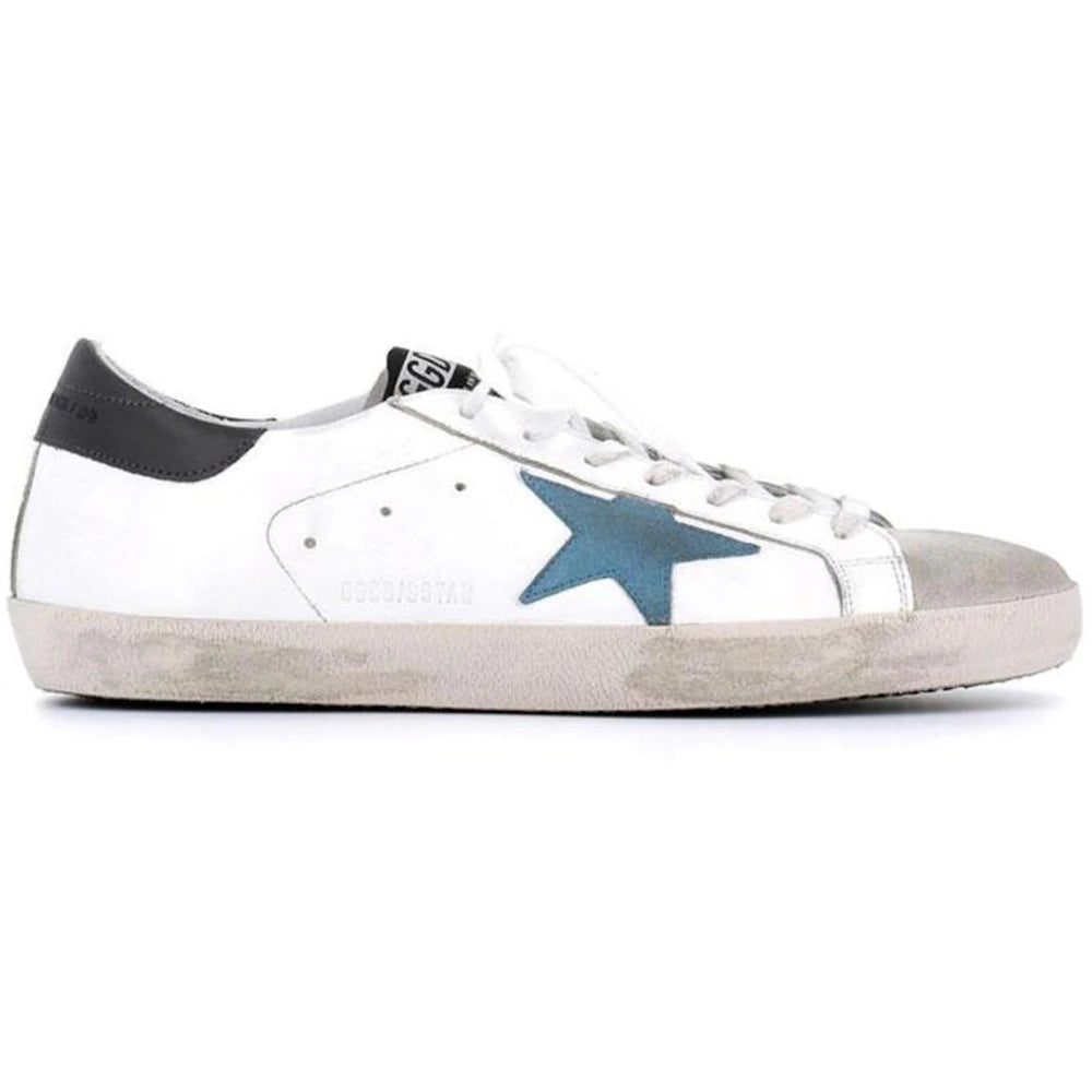 Golden Goose Super-Star White Grey Blue Star