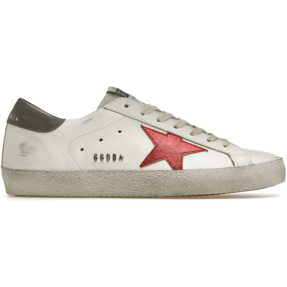Golden Goose Super-Star White Red Grey