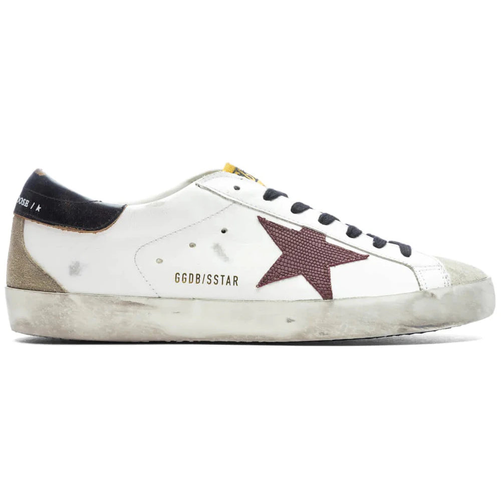 Golden Goose Super-Star White Taupe Bordeaux