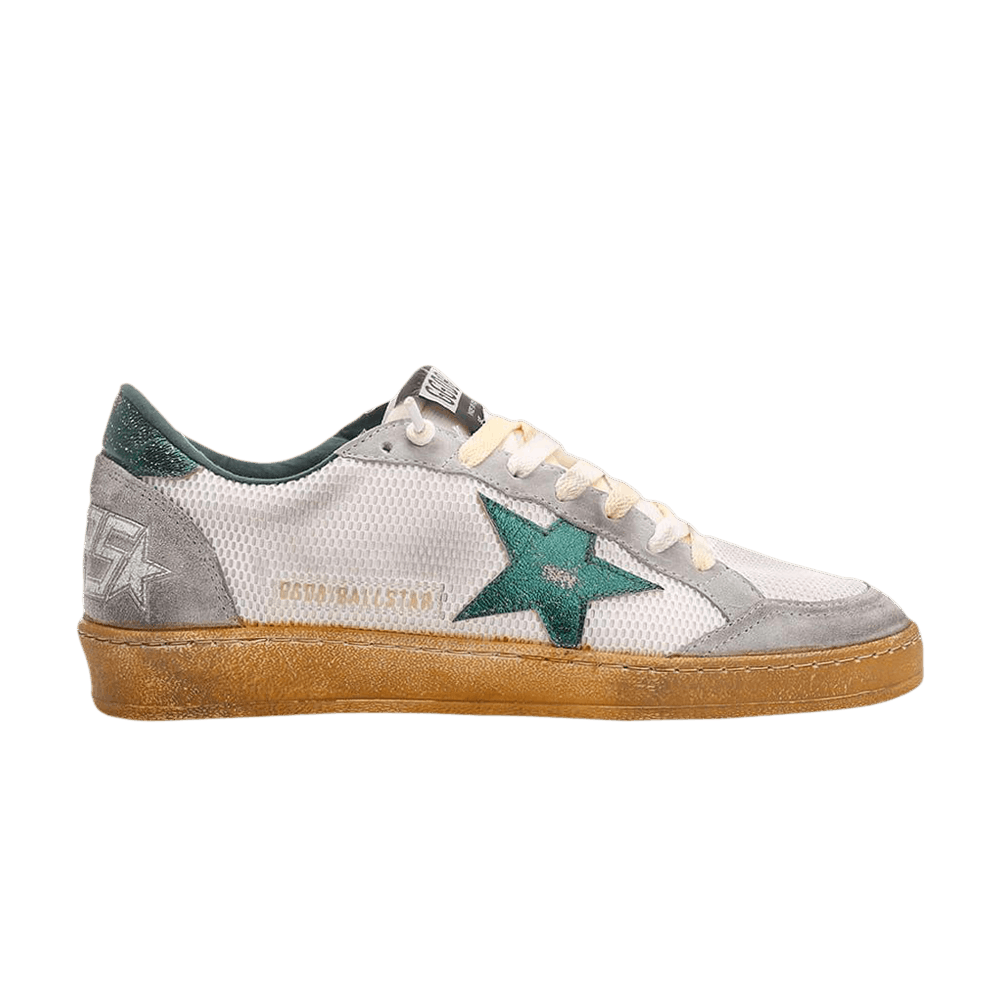 Golden Goose Ball Star 'White Metallic Green'