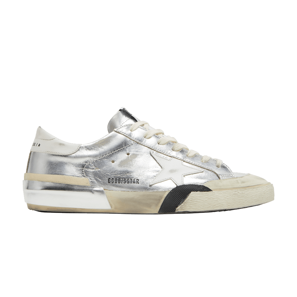 Golden Goose Super Star Metallic Finish Silver White Black