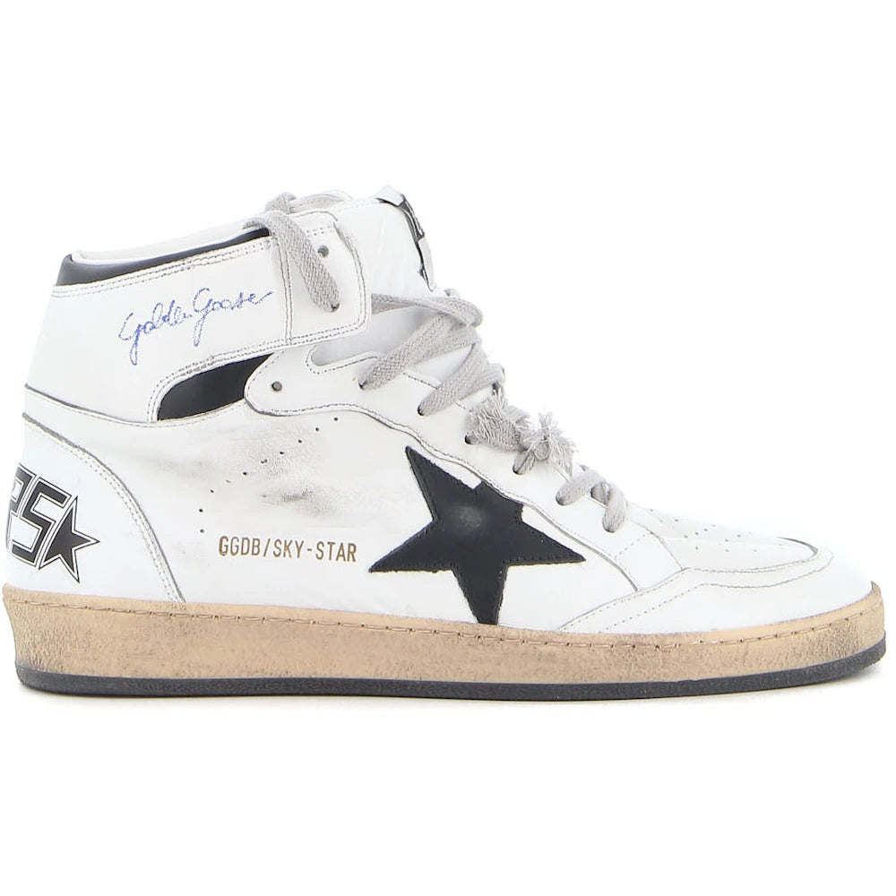 Golden Goose Sky-Star Leather White Black