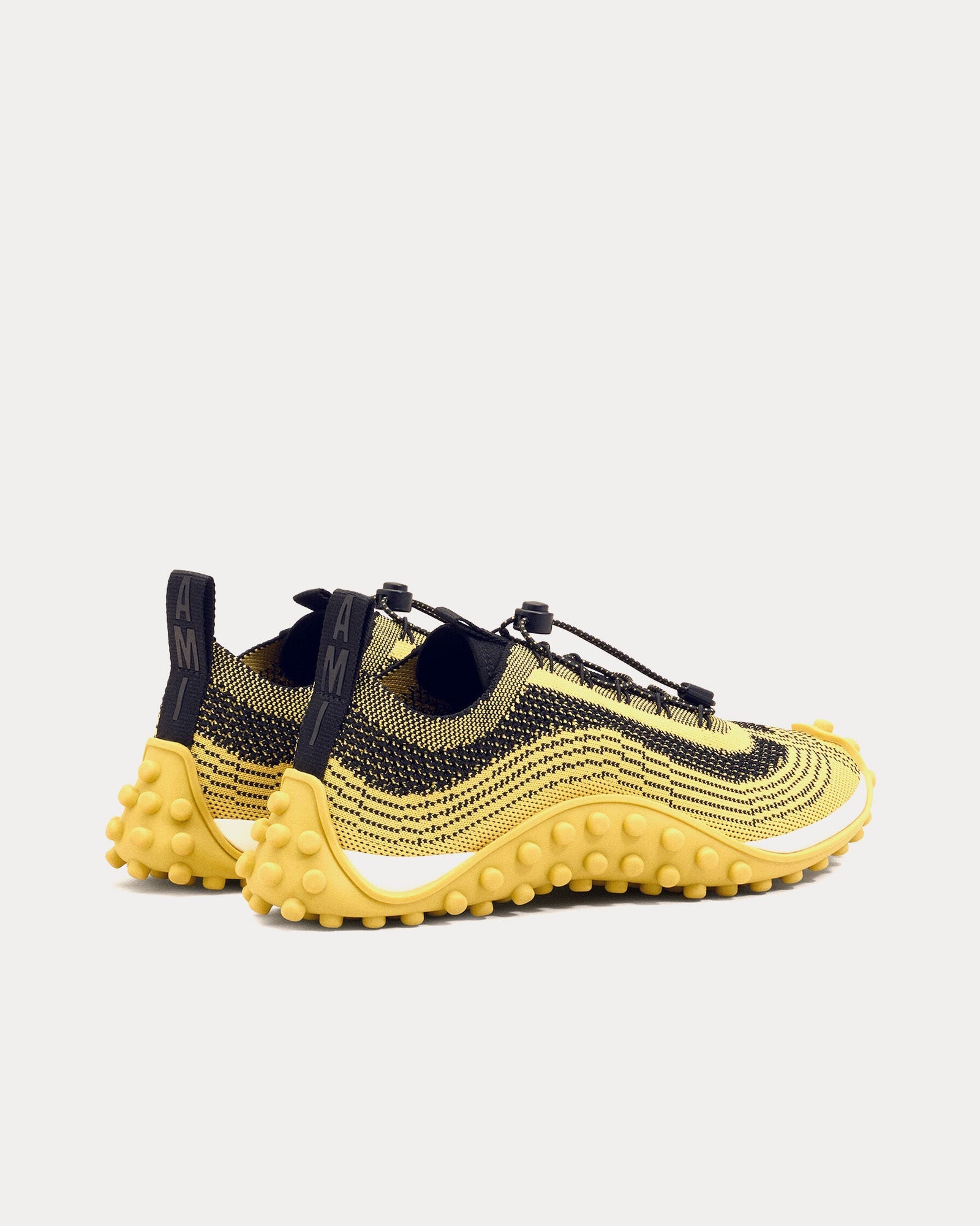 Mirage Knit Yellow Pastel / Black Low Top Sneakers