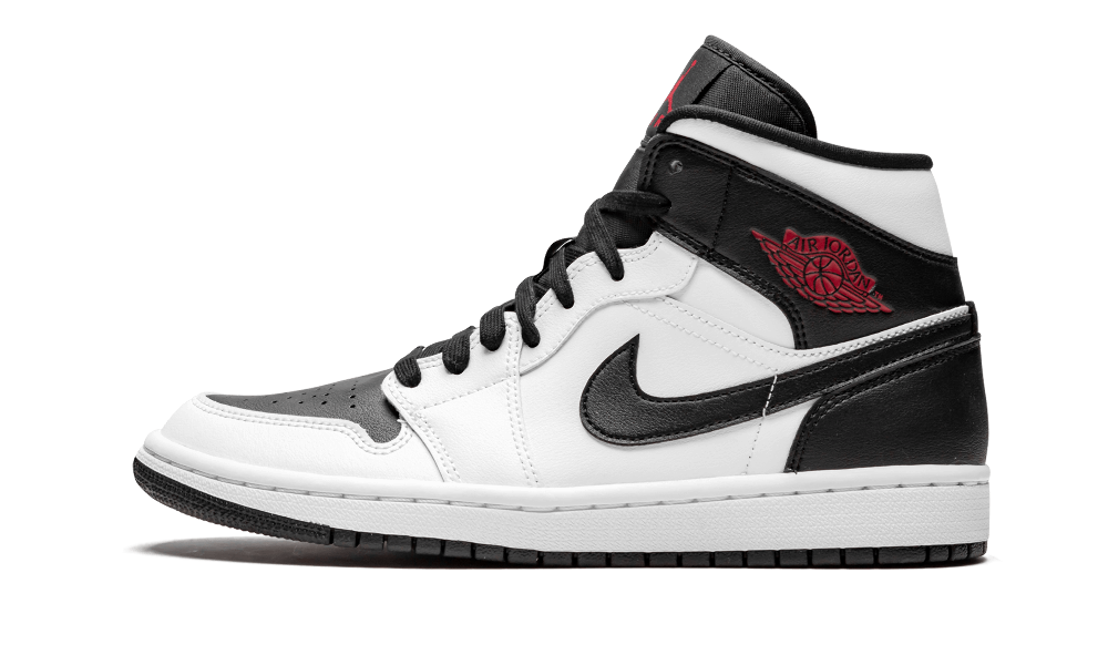 Air Jordan 1 Mid - White/Gym Red-black