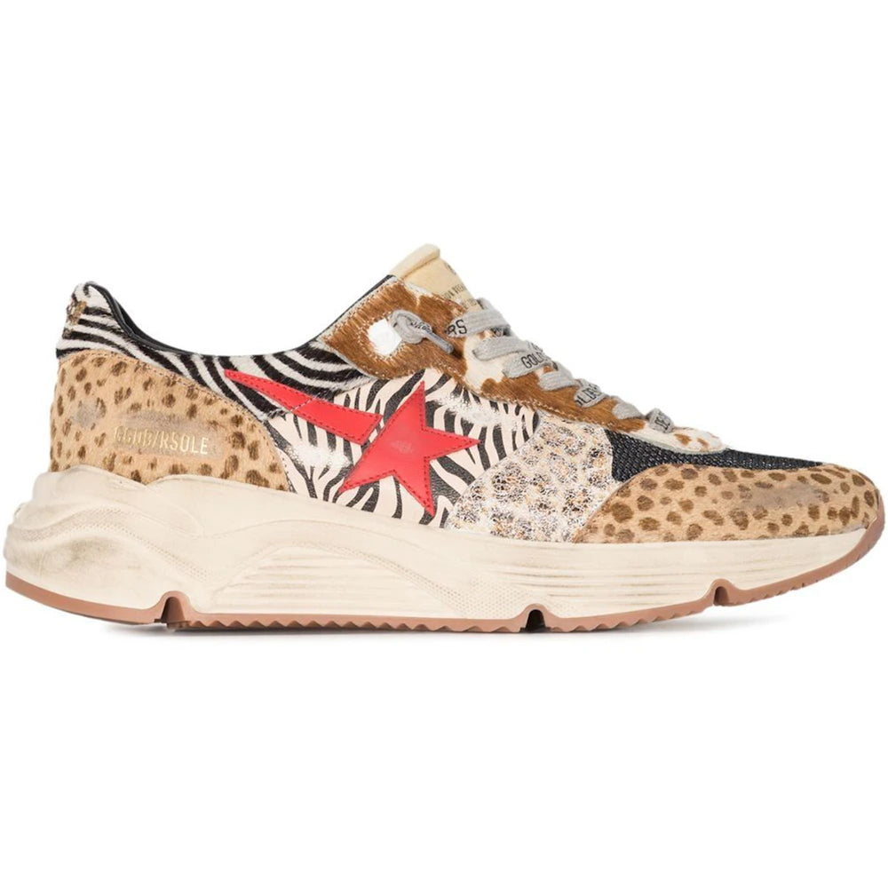 Golden Goose Running Sole Safari Print Multi