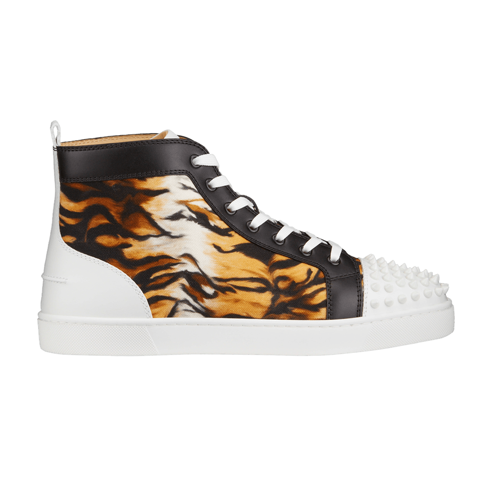 Christian Louboutin Lou Spikes Orlato Flat 'Tiger Print'