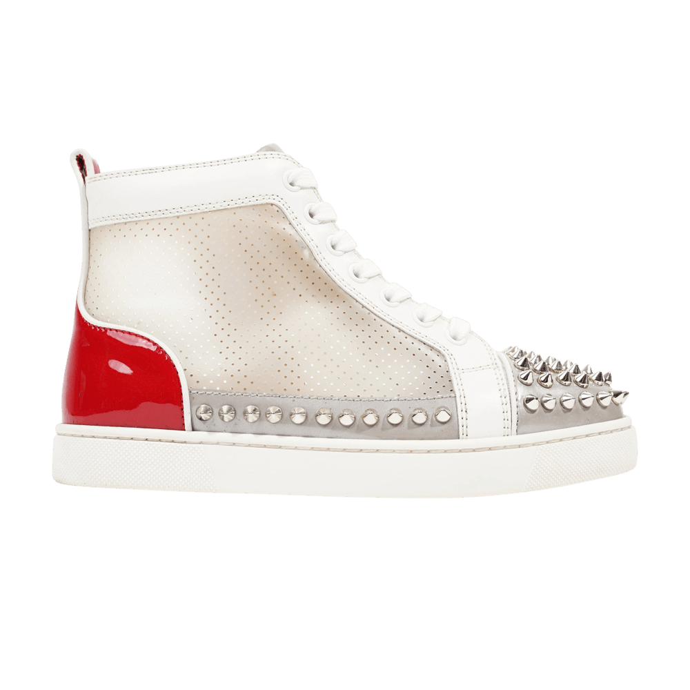 Christian Louboutin Louis Flat Calf Spikes 'White Red PVC'