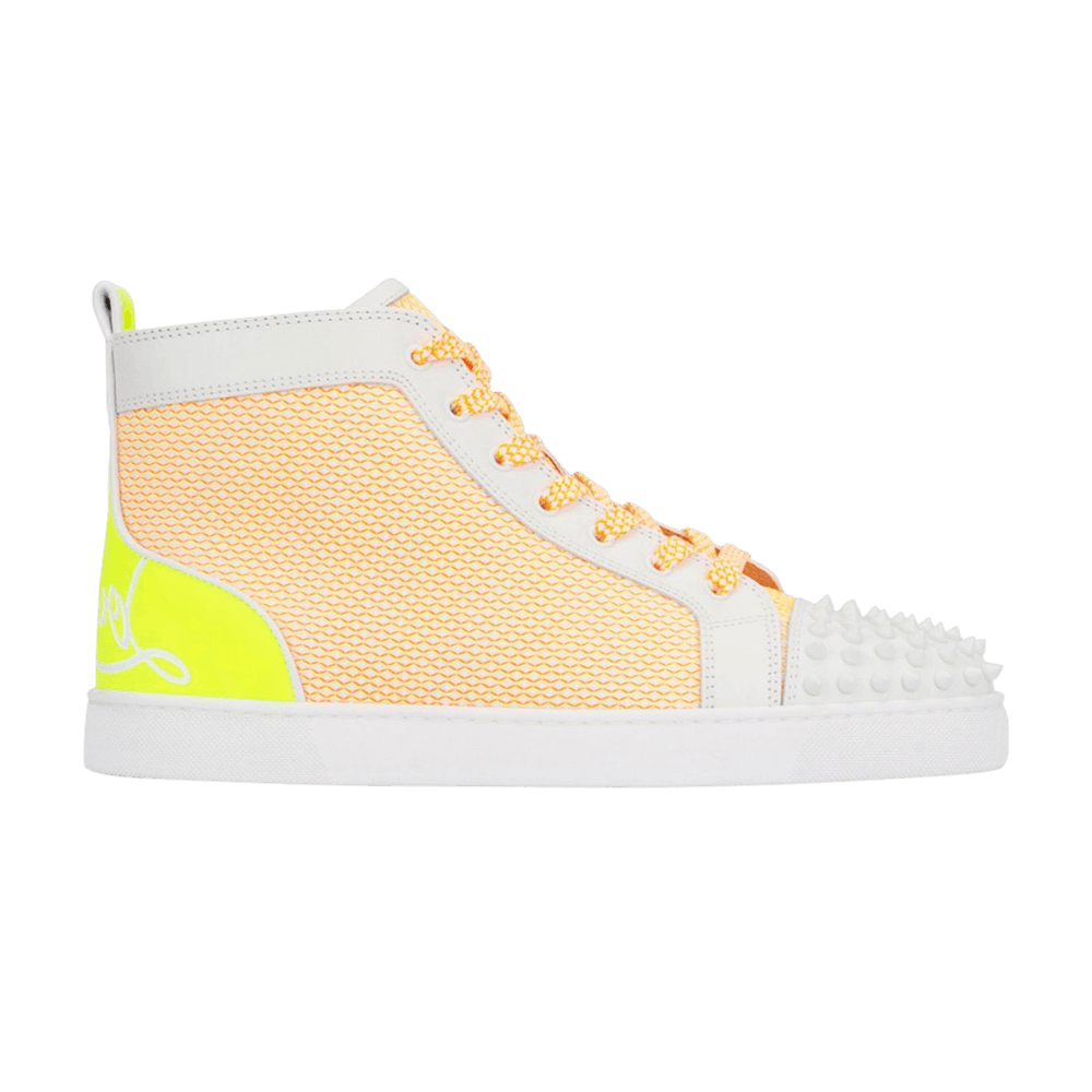 Christian Louboutin Fun Lou Spikes Flat High 'White Yellow'
