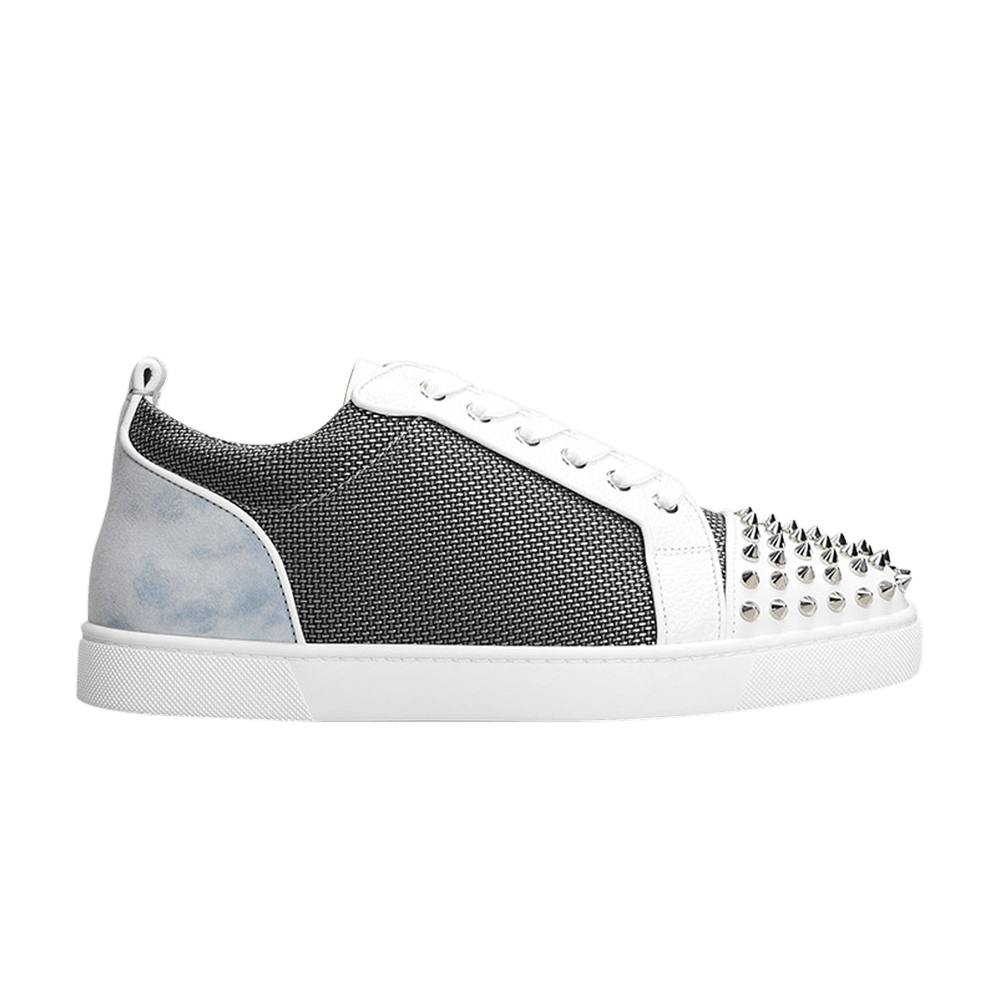Christian Louboutin Louis Junior Spikes White Grey Blue