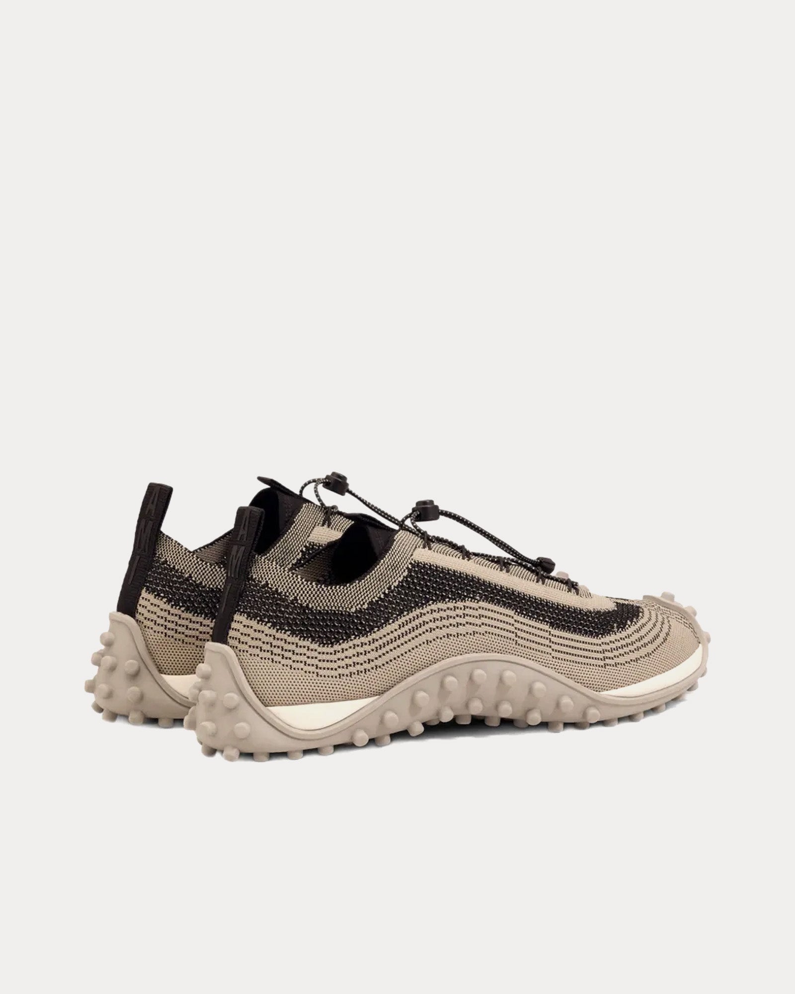 Mirage Knit Taupe Beige / Black Low Top Sneakers