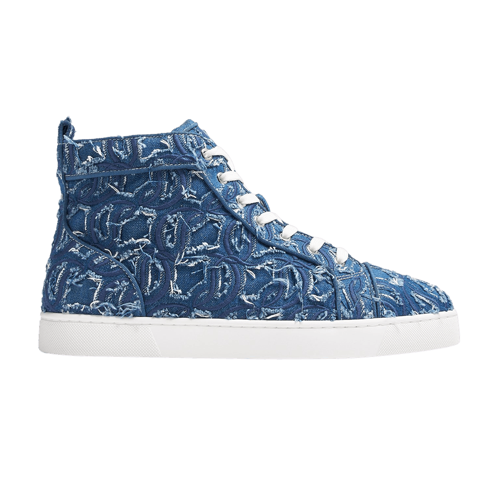 Christian Louboutin Louis Flat High 'Denim Embroidered'