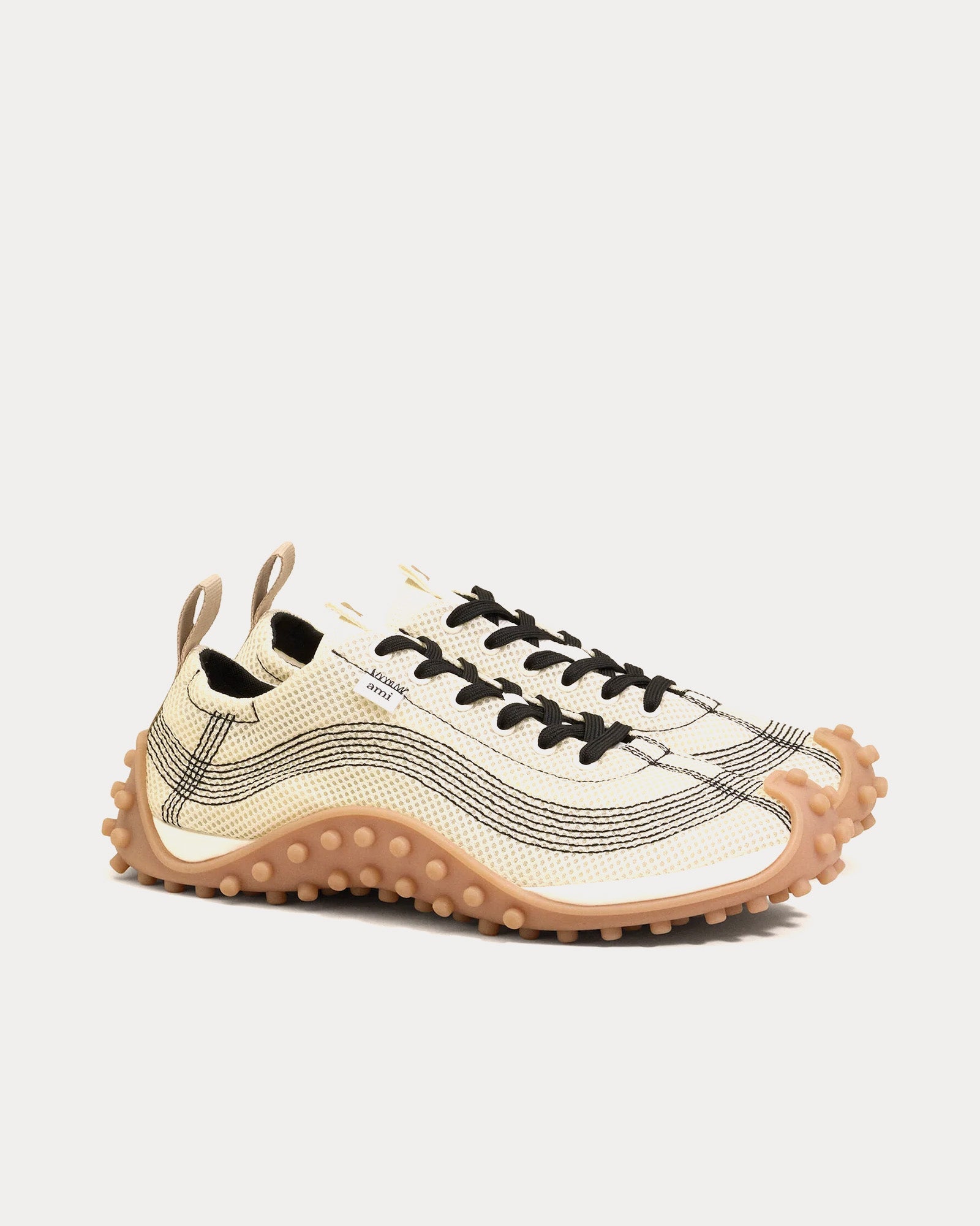 Mirage Mesh White Cream Low Top Sneakers