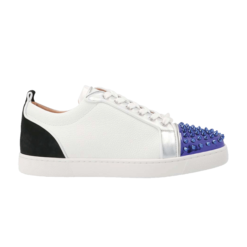 Christian Louboutin Louis Junior Spikes Orlato Flat White Purple Black