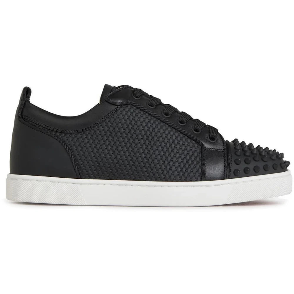 Christian Louboutin Louis Junior Spikes Black White