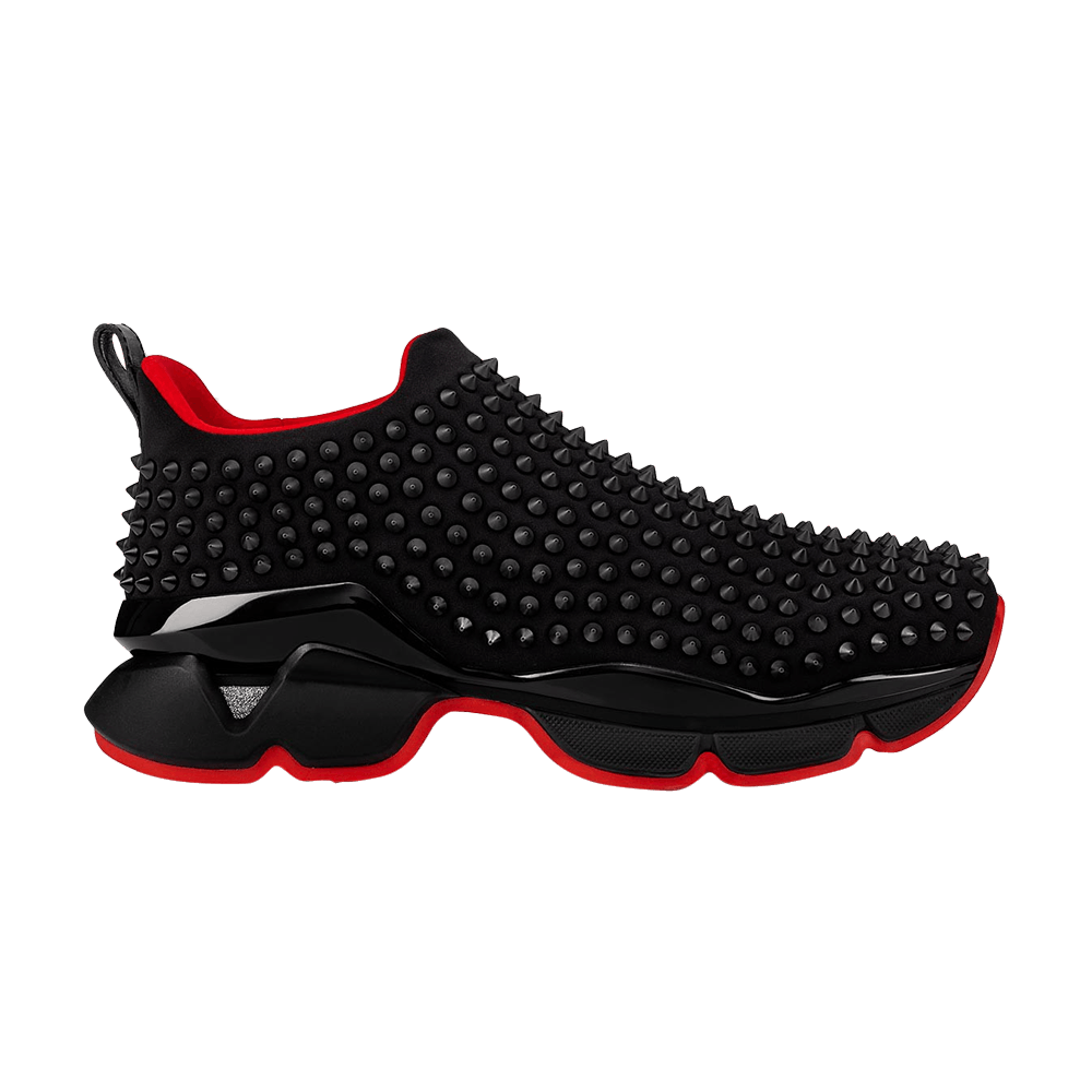 Christian Louboutin Spike Sock Black Red