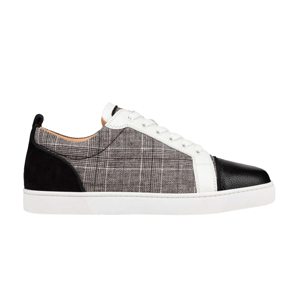 Christian Louboutin Louis Junior Orlato Flat Grey Checked Wool